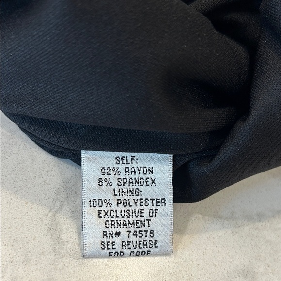 Cache Vintage Y2K Black Mini Stretch Dress with Ring Accent Women’s Large - Picture 7 of 15